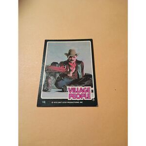 Vintage 1979 Village People Trading Card #13 Disco Era Vintage Music Collectible